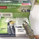 Bộ 4 Bugi iridium cao cấp 2 đầu kim IKH20TT của Denso dùng cho Mercedes-Benz SL-Class 5.5L 2002-2012