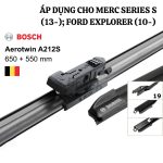 Bộ 2 gạt mưa Ford Explorer 2016 – 2023 mã A212S của Bosch Aerotwin EURO SET